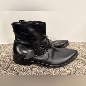Gianni Versace Medusa Men's Black Leather Ankle Boots size 40